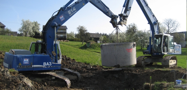 Kanalarbeiten von Hehenberger Bau aus Peilstein im Bezirk Rohrbach